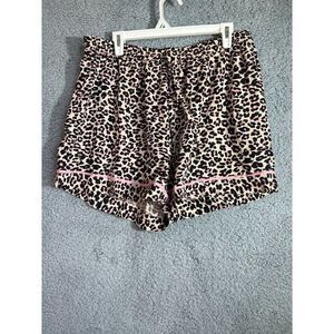Yours Clothing Leopard Print Womens Pajamas Drawstring Shorts UK 18-20